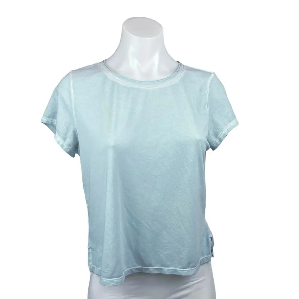 Nike Dri Fit Women's Blue Breathable Crew Neck Short Sleeve Basic T Shirt Size S